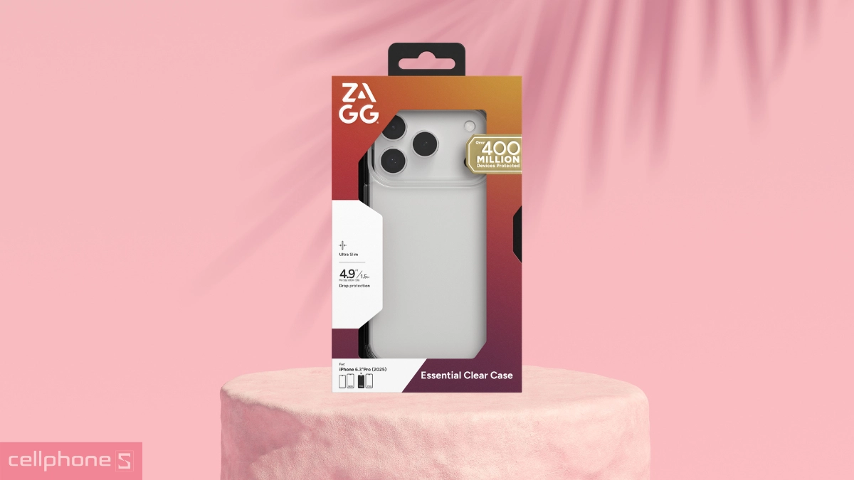 Độ bền Ốp lưng iPhone 17 Pro Zagg ESNTL Clear 