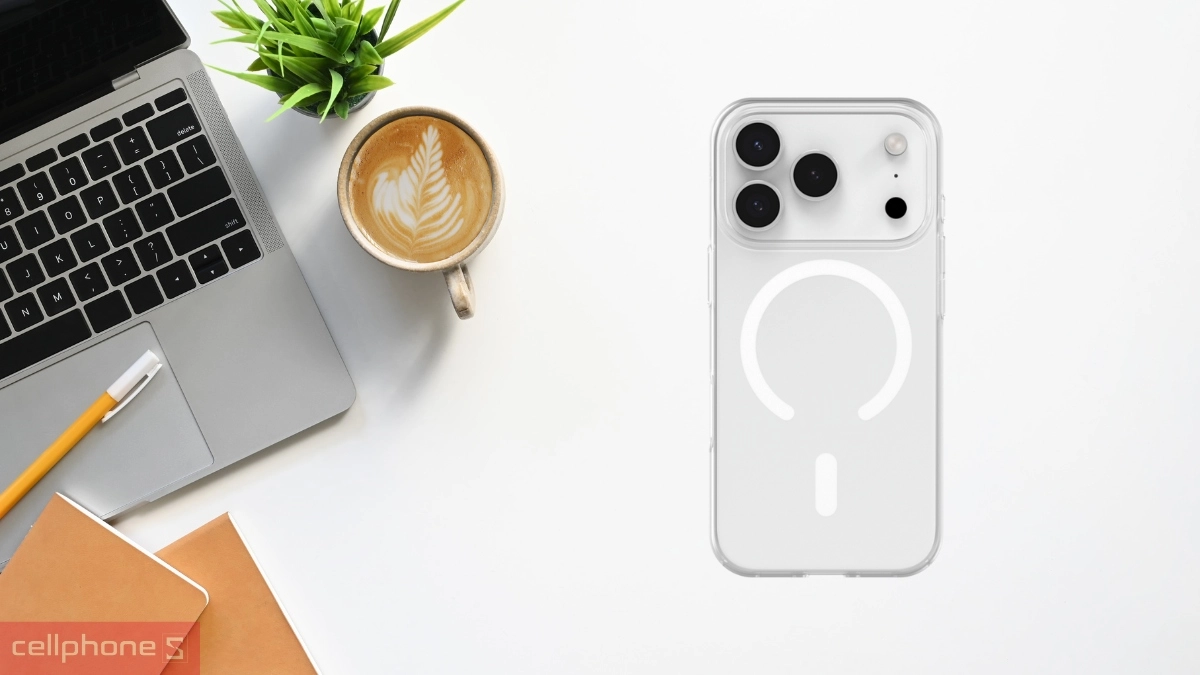 Ốp lưng iPhone 17 Pro Zagg Esntl Hampton With Magsafe Lite Clear - Thiết kế hạn chế bám bẩn