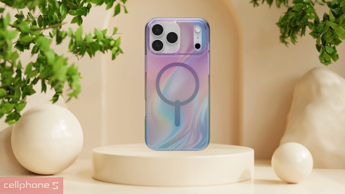 Thiết kế ốp lưng iPhone 17 Pro ZAGG Milan With MagSafe Iridescent Series