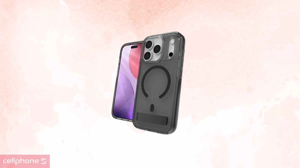 Thiết kế ốp lưng iPhone 17 Pro ZAGG Santa Cruz Snap Kickstand