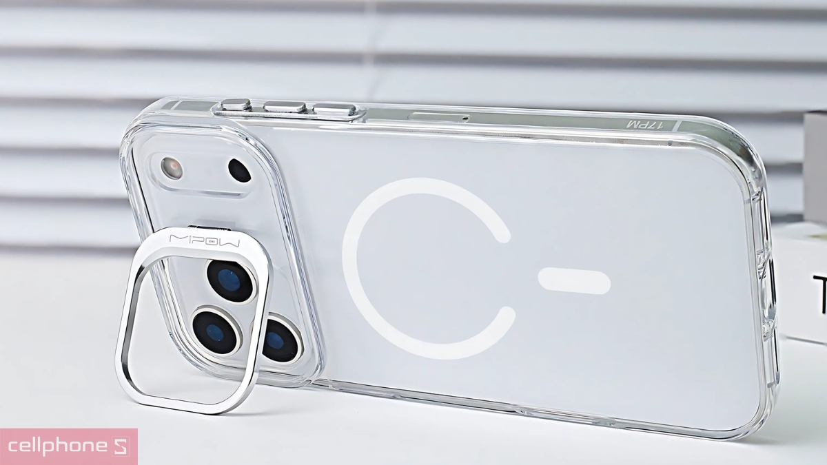 Ốp lưng iPhone Air Mipow Tempered Glass Standx With Magsafe Transparent - Bảo vệ vượt trội, sử dụng tiện lợi