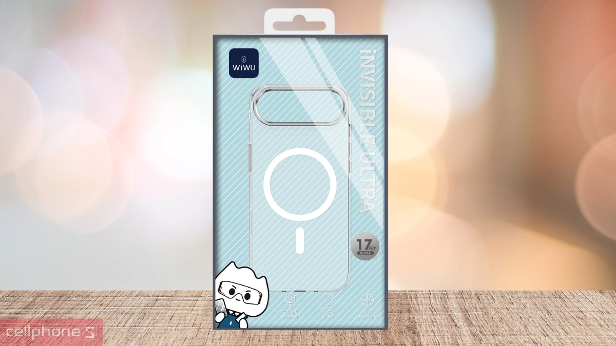 Thiết kế ốp lưng iPhone Air Wiwu Invisible Ultra YXK-208 Transparent trong suốt