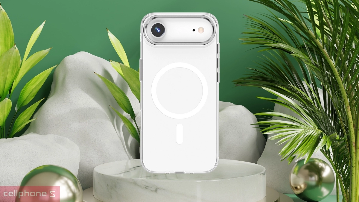 Nam châm hỗ trợ sạc không dây mạnh mẽ của ốp lưng iPhone Air Wiwu Invisible Ultra YXK-208 Transparent trong suốt