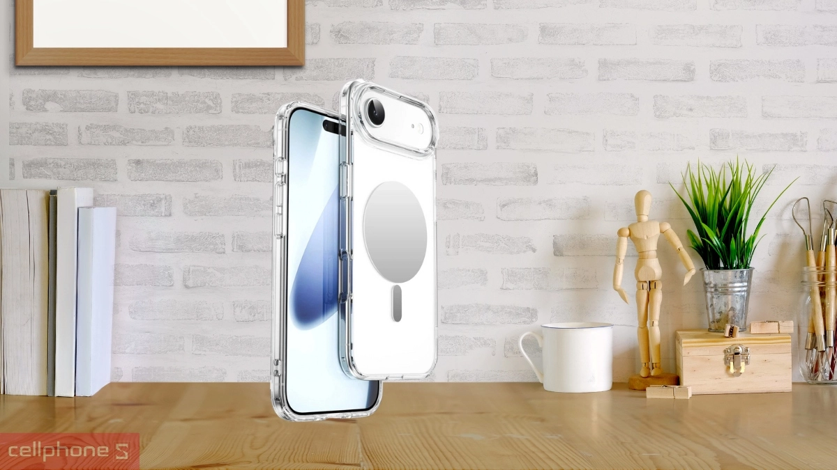 Chất liệu lưng iPhone Air Wiwu Mirror MCC-701 With Magsafe Clear