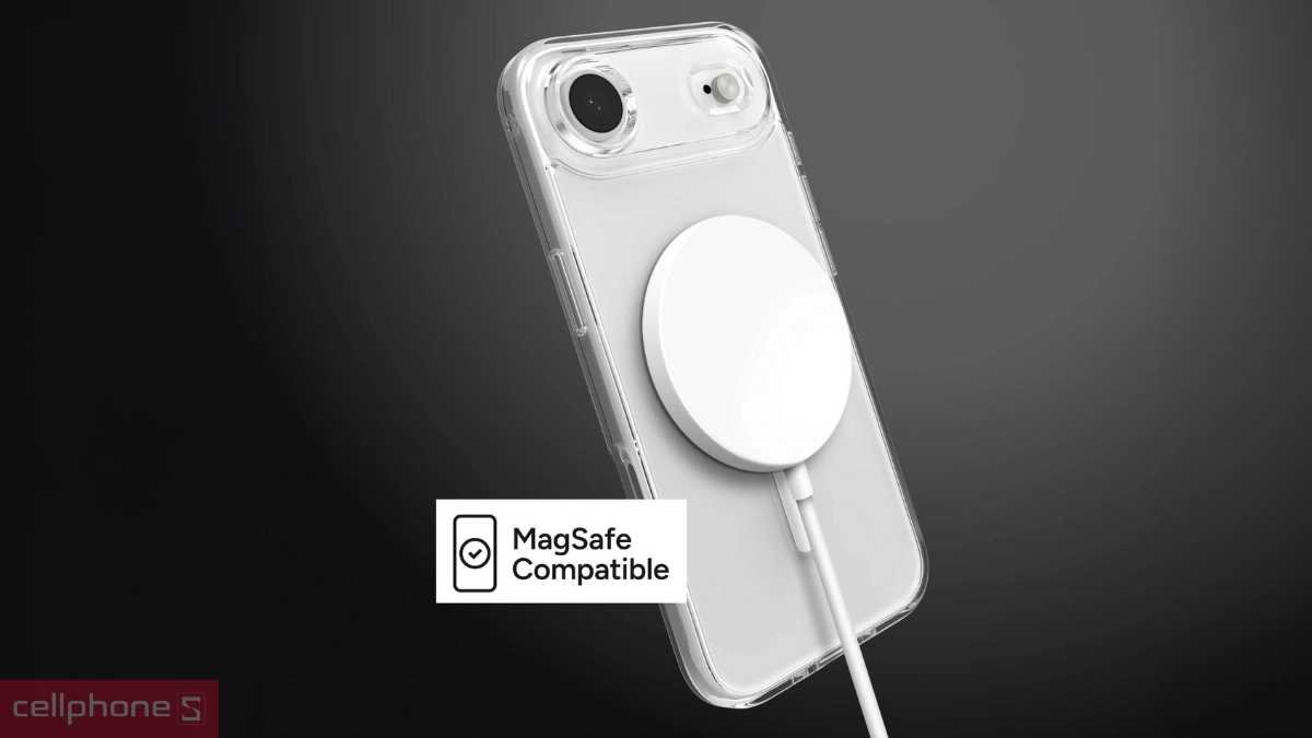 Khả năng tương thích phụ kiện, sạc không dây của ốp lưng iPhone Air Zagg Crystal Palace Lite With Magsafe Clear