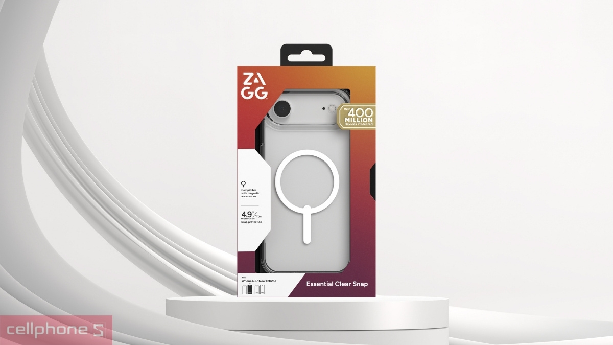 Thiết kế ốp lưng iPhone Air Zagg ESNTL With MagSafe Clear