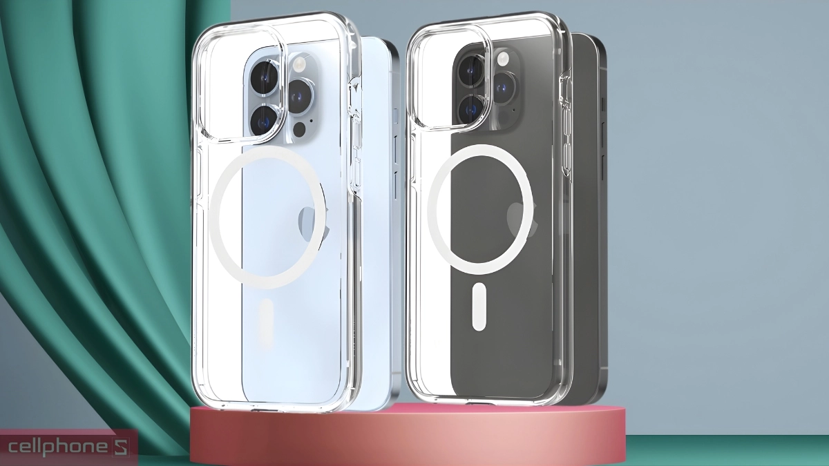 Thiết kế ốp lưng iPhone 13 Pro Max Araree Duple M Clear