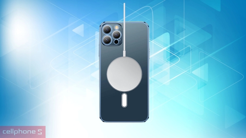 Ốp lưng iPhone 13 Pro Max Mipow Tempered Glass With MagSafe Transparent