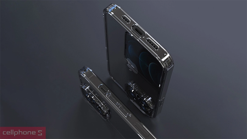 Thiết kế ốp iPhone 12/12 Pro Mipow Tempered Glass Trong