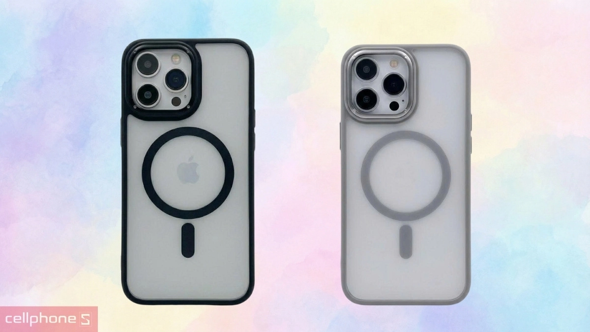 Ốp lưng iPhone 14 Pro Max Filada With Magsafe Clear Viền tương thích sạc Magsafe