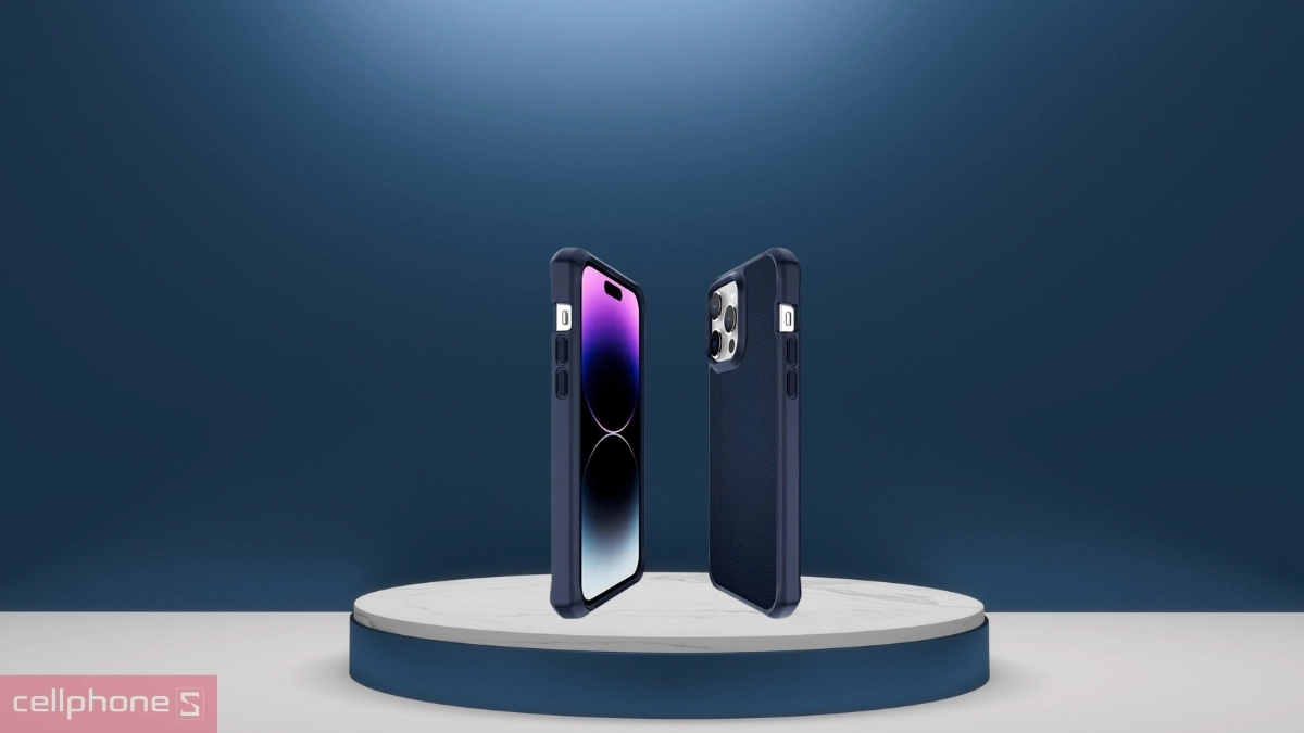 Thiết kế viền camera ốp lưng iPhone 14 Pro ITSKINS Ballistic R Nylon