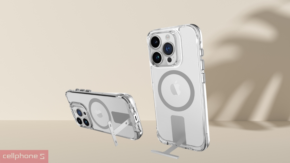 Thiết kế Crystal Clear tích hợp chân đế T-Stand