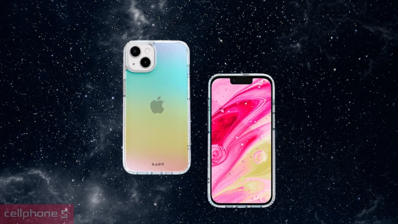 Đánh giá ốp lưng iPhone 14 Laut Huex Holo Pearl