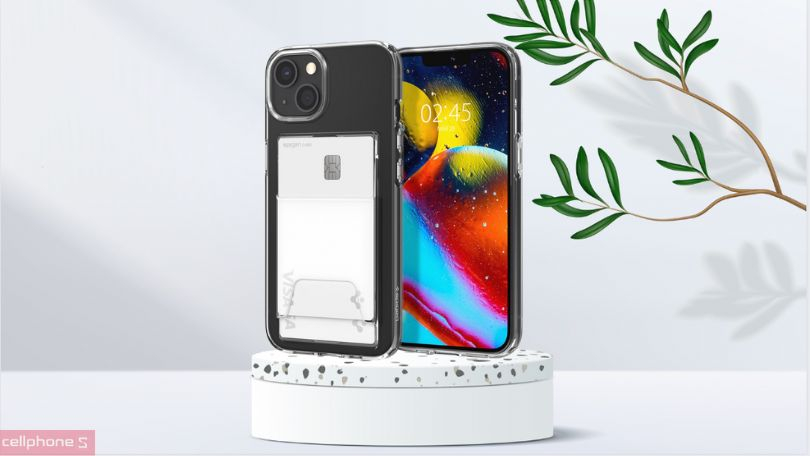 Ốp lưng iPhone 14 Spigen Ultra Crystal Slot Dual Crystal Clear