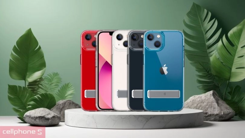 Thiết kế ôp lưng Iphone 13/14 Spigen Ultra Hybrid S Crystal Clear