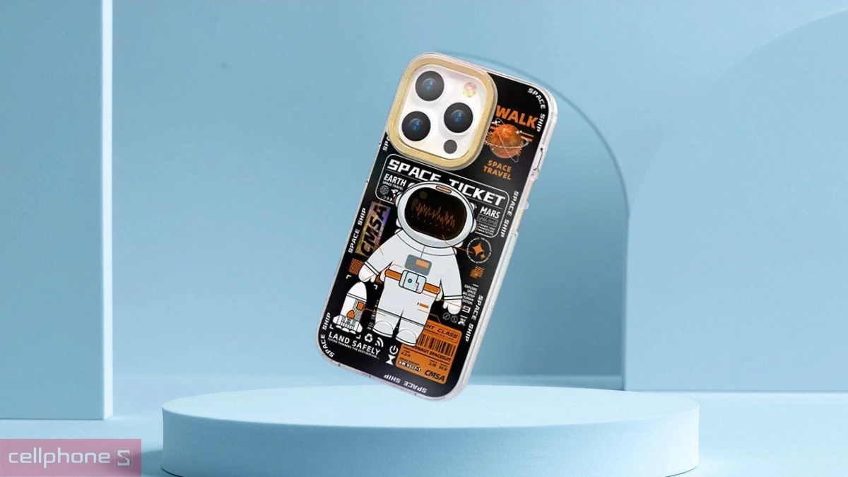 Thiết kế ốp lưng iPhone 14 Pro TGVIS Space Cool Sky