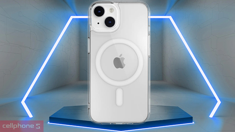 Ốp lưng iPhone 14 Zagg Clear hỗ trợ sạc MagSafe