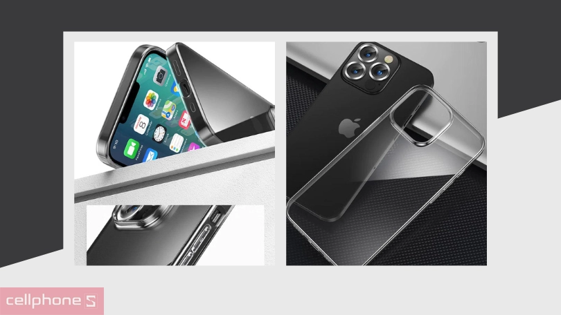 Ốp lưng iPhone 14 Pro Max Mipow Tempered Glass Transparent