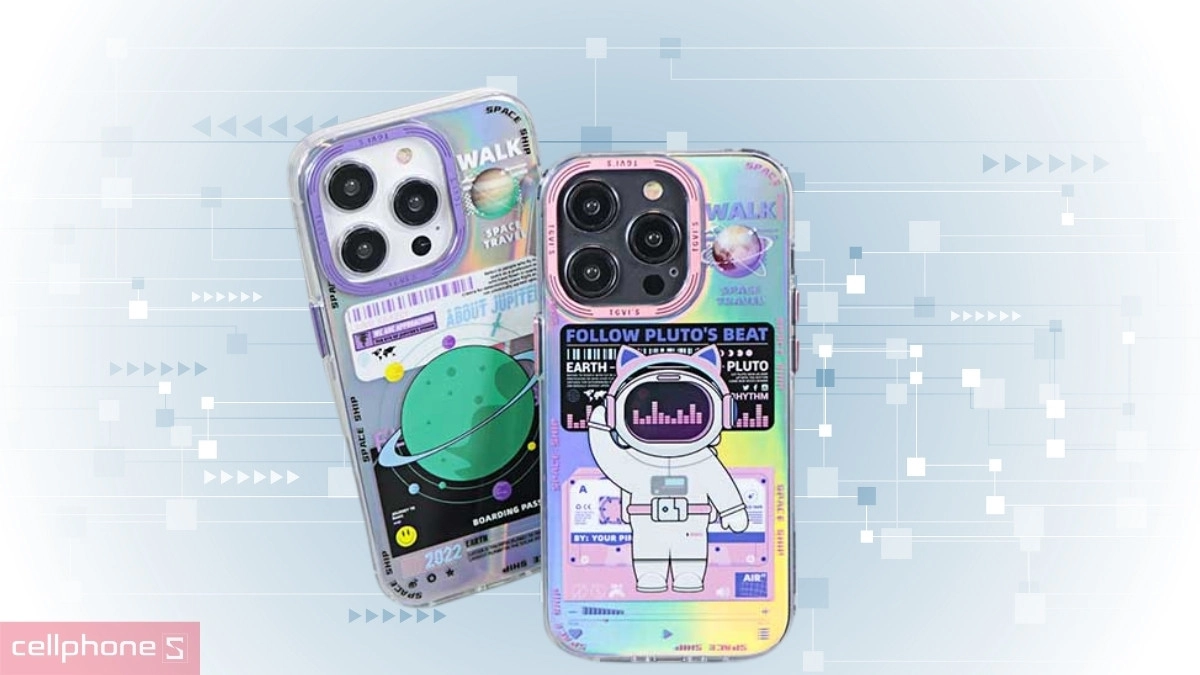 Viền TPU ốp lưng iPhone 14 Pro TGVIS Space Space Man