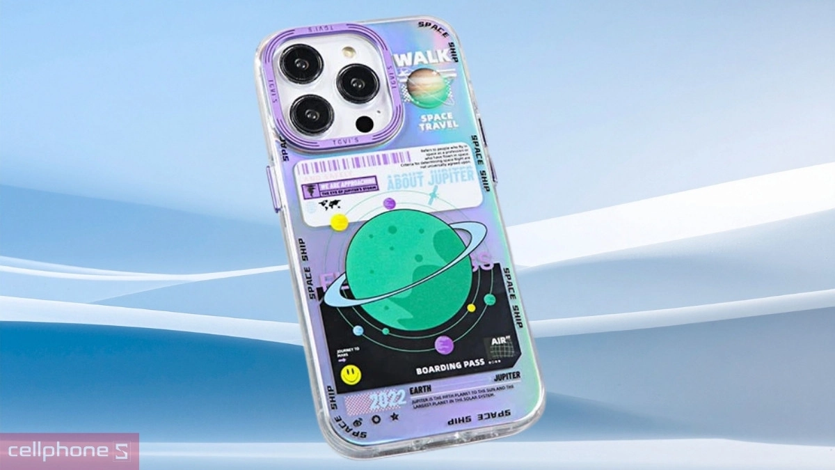 Màu sắc ốp lưng iPhone 14 Pro TGVIS Space Space Man