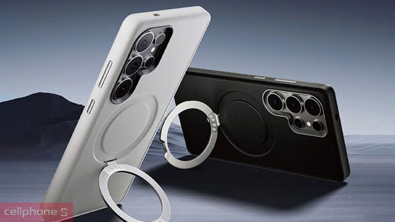 Ốp lưng Magsafe Samsung Galaxy S25 Ultra Mipow Lux and Ring Stand - Hỗ trợ bảo vệ toàn diện cho máy