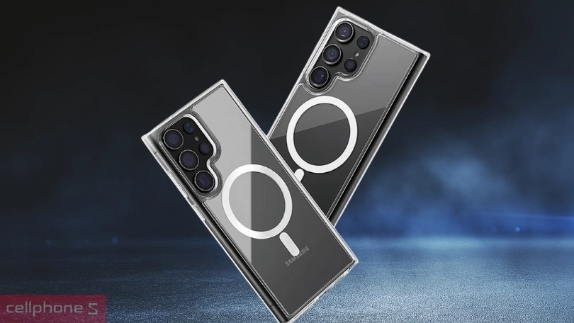 Ốp lưng Magsafe Samsung Galaxy S25 Ultra Mipow Tempered Transparent - Hỗ trợ bảo vệ toàn diện