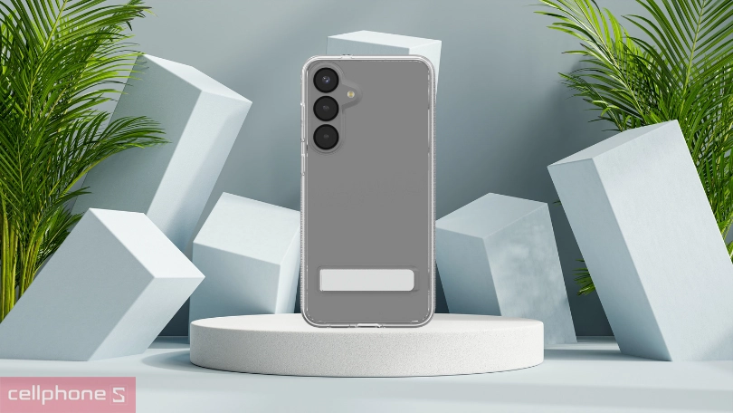 Ốp lưng Samsung Galaxy S25 Zagg Crystal Palace Kickstand Clear