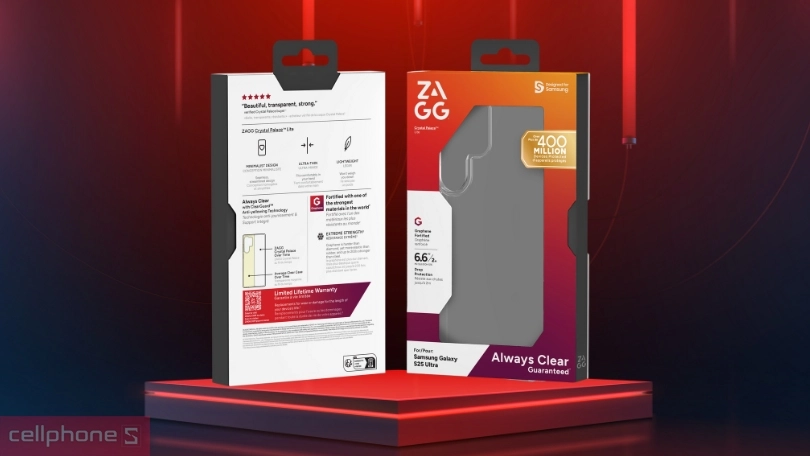 Ốp lưng Zagg Samsung Galaxy S25 Ultra Crystal Palace Lite Clear – Chống sốc tối ưu