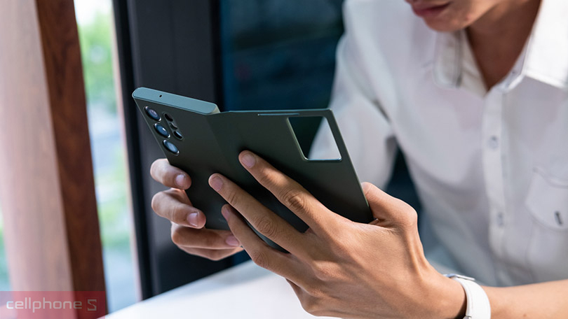 Bao da Samsung Galaxy S23 Ultra Clearview - Thiết kế tinh tế, bảo vệ thiết bị an toàn