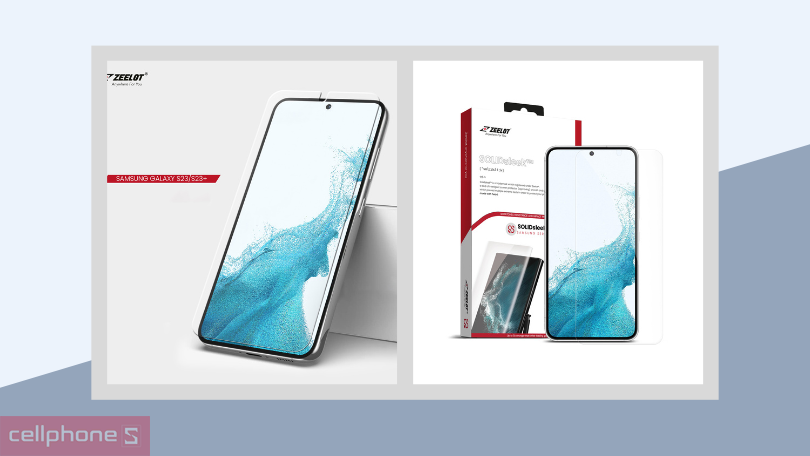 Kính cường lực Samsung Galaxy S23 Zeelot Full - Bền vượt trội, mỏng ấn tượng