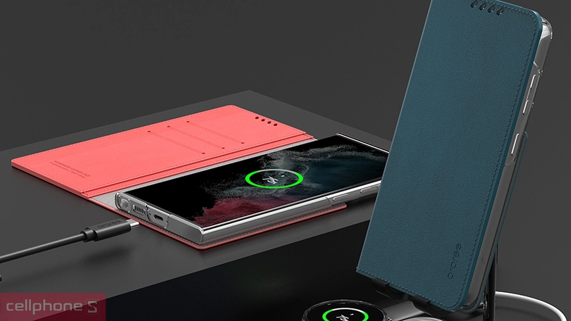 Ốp lưng Samsung Galaxy S23 Araree Mustang Diary Ash - Chống sốc, tích hợp ví đựng tiện lợi 