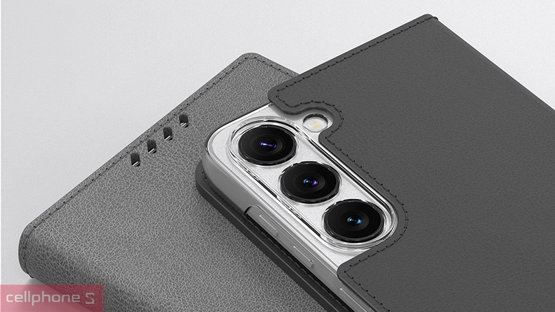 Ốp lưng Samsung Galaxy S23 Araree Mustang Diary Ash - Chống sốc, tích hợp ví đựng tiện lợi 