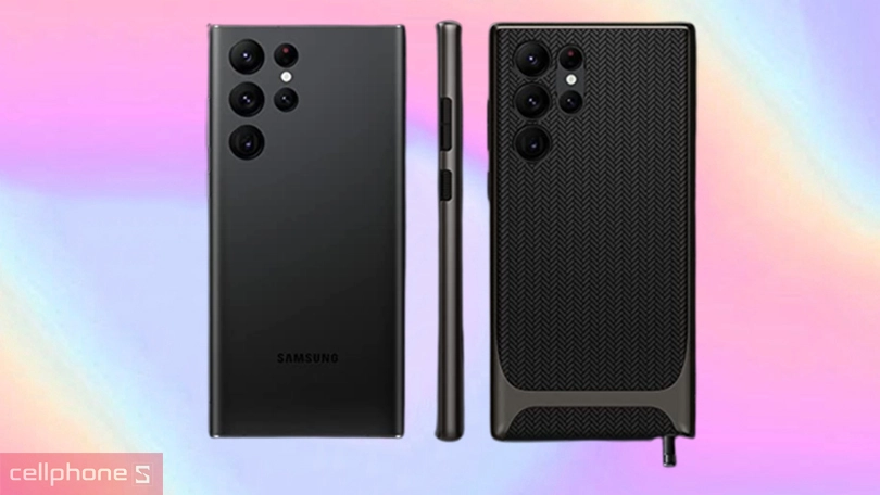 Ốp lưng Samsung Galaxy S23 Ultra Spigen Neo Hybrid Gunmental - Thiết kế nhẹ, chống trượt tốt