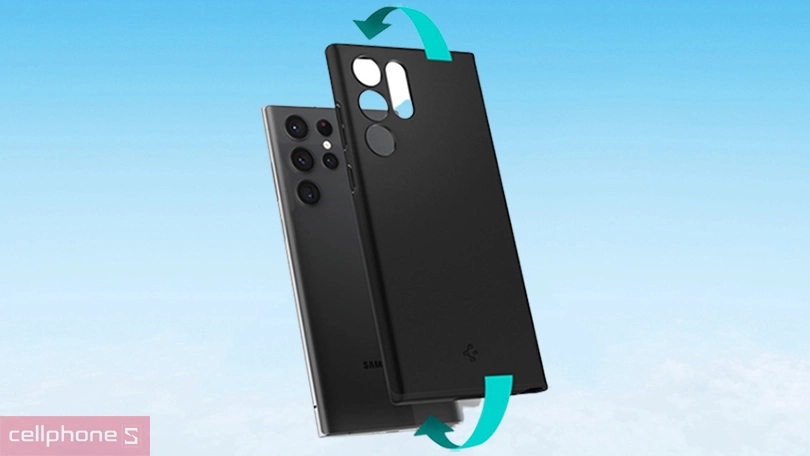 Ốp lưng Samsung Galaxy S23 Ultra Spigen Thin Fit - Gọn nhẹ, chống sốc tối ưu