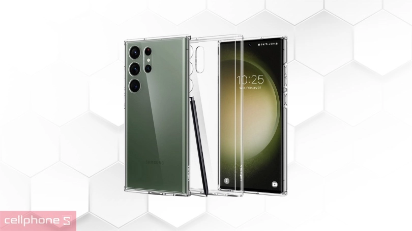 Ốp lưng Samsung Galaxy S24 Ultra Spigen Crystal Hybird