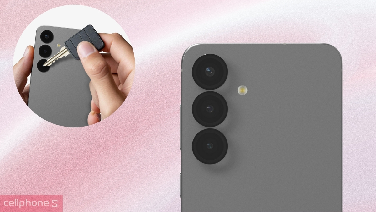 Samsung Galaxy S25 Plus dán bảo vệ camera Invisibleshield viền màu chịu lực tốt