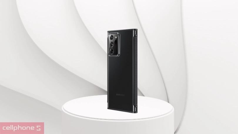 Ốp lưng Samsung Galaxy Note 20 Ultra trong kèm hình - font Helvetica trong nền trong suốt cực bắt mắt