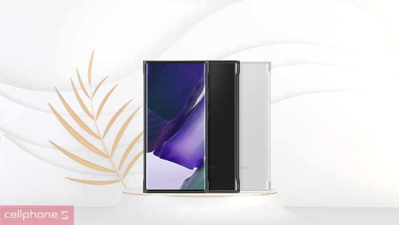 Ốp lưng Samsung Galaxy Note 20 Ultra trong kèm hình - font Helvetica trong nền trong suốt cực bắt mắt