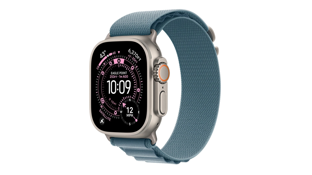 Thiết kế dây đeo Apple Watch Alpine Loop 44/45/46/49mm Black Titanium Finish