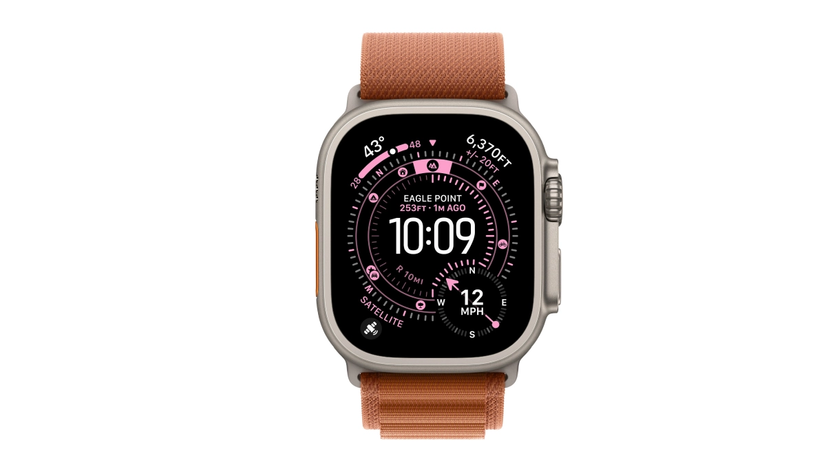 Phong cách dây đeo Apple Watch Alpine Loop 44/45/46/49mm Large Terra Cotta - Natural Titanium Finish