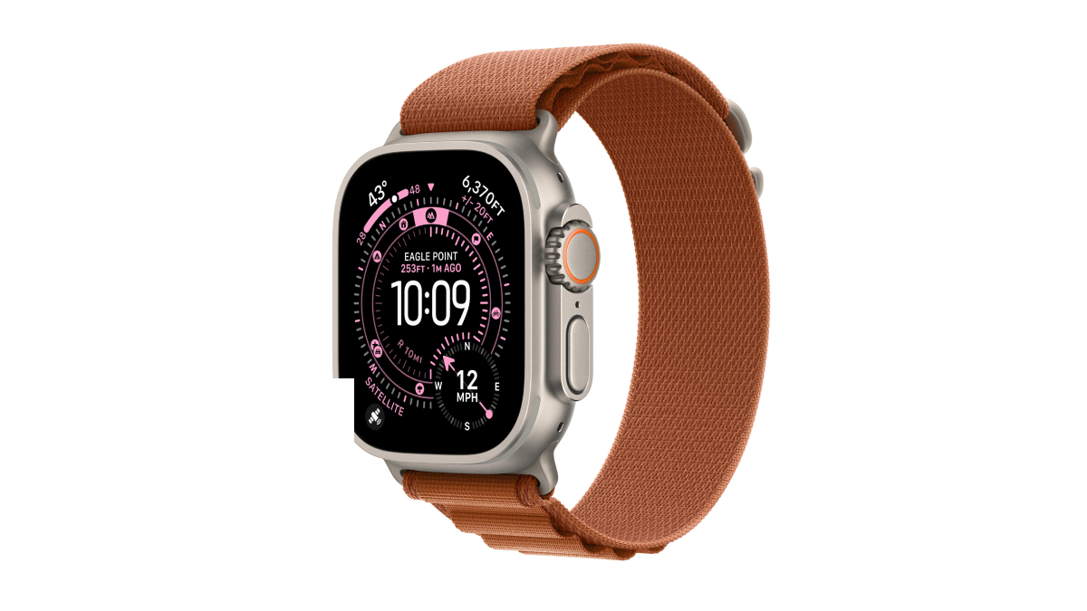 Chất liệu Dây đeo Apple Watch Alpine Loop 44/45/46/49mm Large Terra Cotta - Natural Titanium Finish