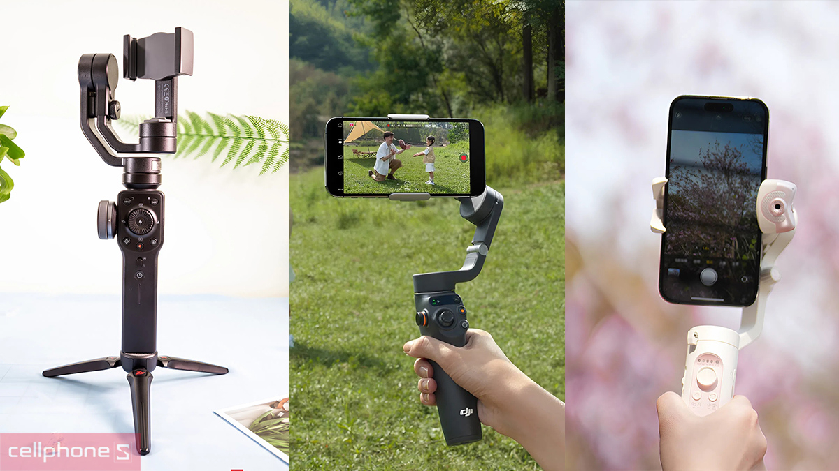 Zhiyun, Dji và HOHEM là 3 hiệu gimbal tiêu biểu