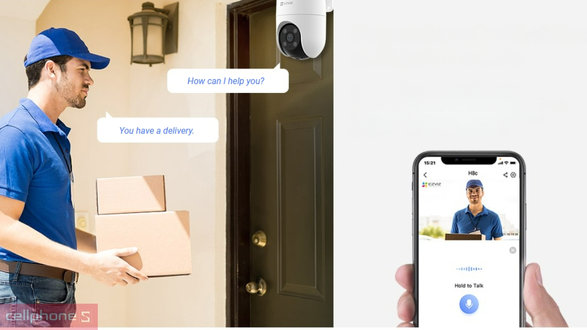 EZVIZ H8C hỗ trợ liên lạc hai chiều tiện lợi