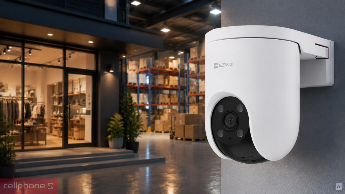 EZVIZ H8C phù hợpE lắp đặt tại cửa hàng để theo dõi khu vực bán hàng