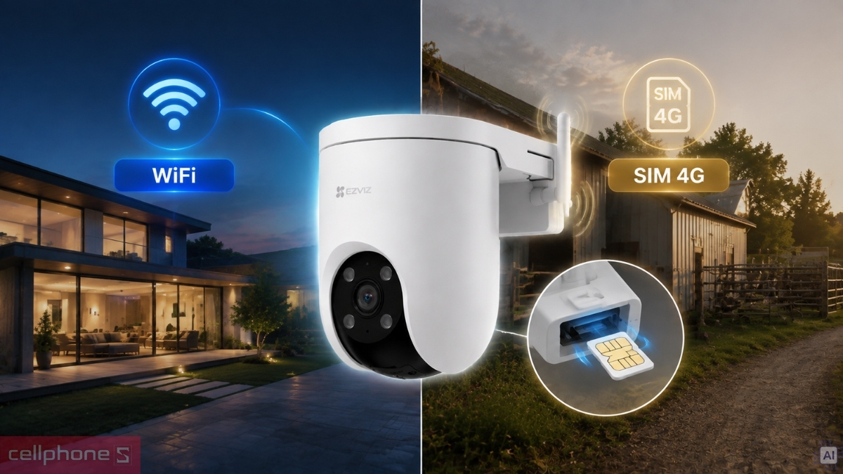 EZVIZ H8C WiFi phù hợp với không gian có sẵn kết nối Internet