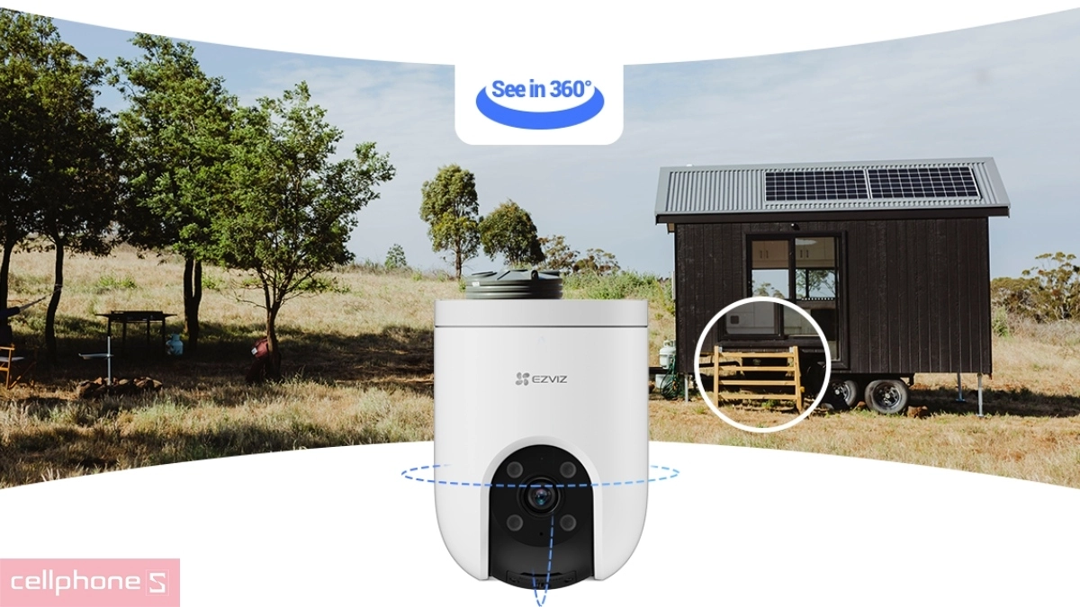 EZVIZ H8C 4G kết nối Nano SIM, ghi hình 2K và giám sát ổn định