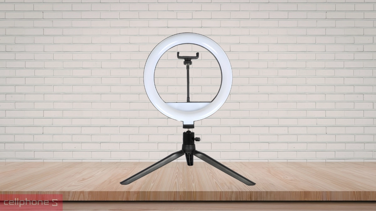 Vòng đèn LED giá đỡ điện thoại kiêm đèn Livestream Haiyuan 12 inch 1.2m HS330L