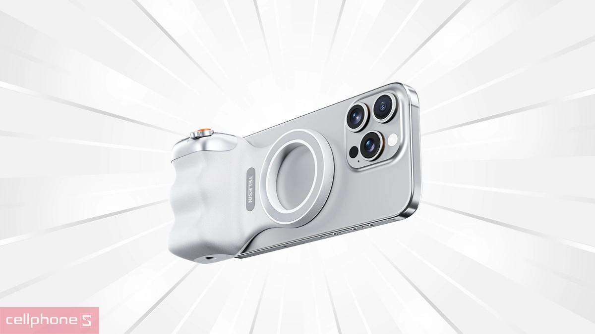 Chất liệu cao cấp, nút chụp phong cách DSLR