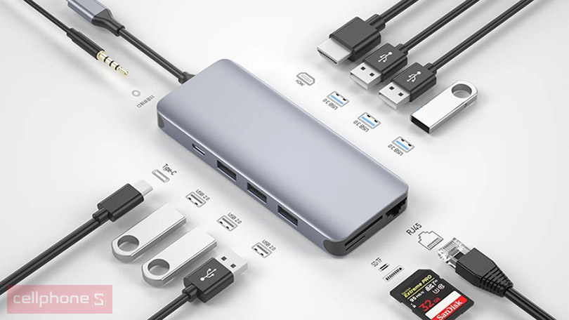 Hub - Cáp chuyển đổi cho laptop, macbook