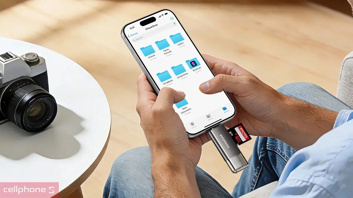 Cổng OTG Innostyle Nexalink USB-C & USB-A to SD/TF Card Reader ST3 tương thích với nhiều thiết bị